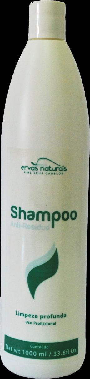 SHAMPOO ANTI-RESÍDUO O SHAMPOO ANTI-RESÍDUO promove limpeza profunda do couro cabeludo e fios, retira o acúmulo de produtos e prepara os cabelos para os tratamentos capilares.