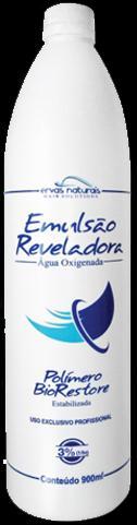 EMULSÃO REVELADORA A EMULSÃO REVELADORA contém em sua formulação peróxido de hidrogênio em diferentes concentrações de uso.
