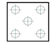 9 - Detalhe a armadura segundo as DIAGONAIS para um bloco de 5 estacas, executado em estacas pré-moldadas de 32 cm diâmetro.