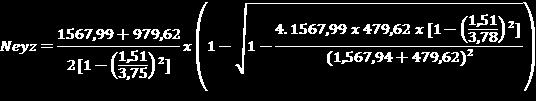 Neyz= 1216,38 x 0,603 Neyz=733,47 Ne=Neyz Força Axial