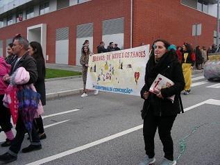 Foi um desfile muito animado. Este ano ficamos classificados em quarto lugar!