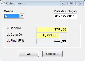 2.5. Como lançar documentos em moeda estrangeira?