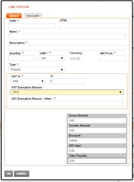 SaphetyDoc+ Customized VAT Exemption Reason Users can now customize the reason why they have VAT exemption when the line of the document doesn t have VAT.