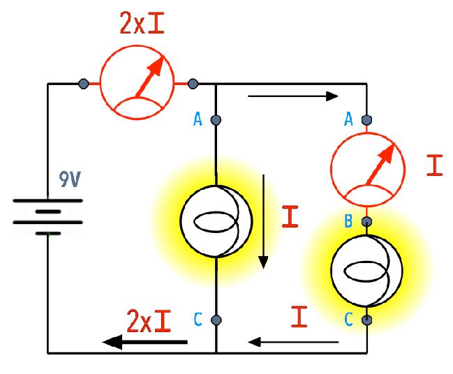 Divisor de corrente Exige mais corrente