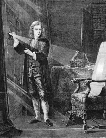 A LUZ E SUA NATUREZA [3] Sir Isaac Newton considerava que a luz se comportava como se ela fosse feita de partículas, e assim ele formulou uma " teoria da natureza corpuscular da luz.