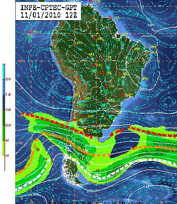 meses de verão, quando o escoamento da alta troposfera sobre a América do Sul é anticiclônico.