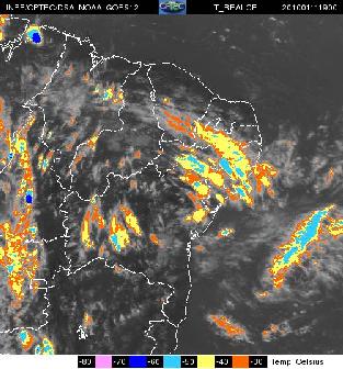 até as 0400UTC (01:00 hora local do dia 12/01).