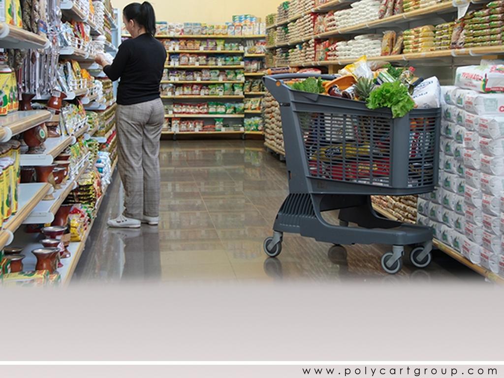 Benefícios para os clientes dos supermercados Leves Tudo em plástico Os carrinhos Polycart