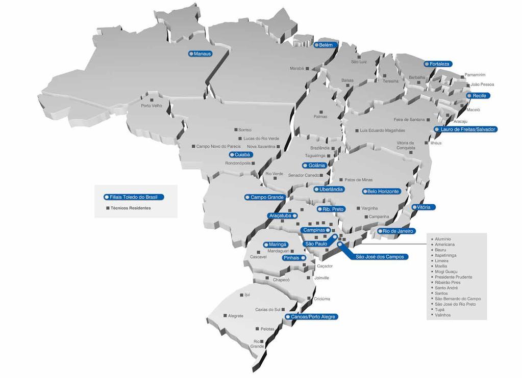 HC-M-WD Checkweigher Assistência técnica A maior assistência técnica de pesagem do Brasil Serviços A Toledo do Brasil executa serviços de instalação, calibração, manutenção preventiva e corretiva e