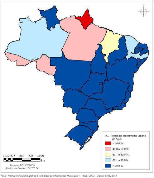 água (indicador IN023) dos municípios cujos prestadores de serviços são