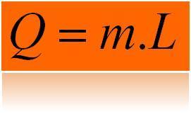 Assim, para a equação do calor latente precisamos apenas da massa do corpo e da sua substância.