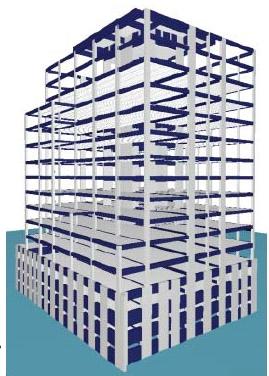 Edifícios de múltiplos andares Vigas Pilares