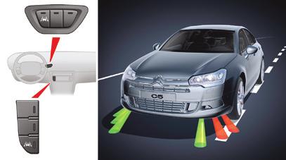 Condução Alerta de transposição involuntária de linha Sistema que detecta a transposição involuntária de uma linha longitudinal na superfície das vias de circulação (linha contínua ou descontínua).