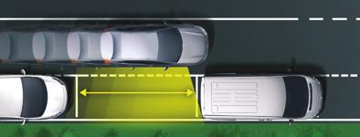 Condução Medição de lugar disponível 4 Este sistema mede o espaço disponível entre dois veículos ou obstáculos.