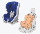 Esta cadeira para crianças pode, igualmente, ser fixa através de um cinto de segurança.