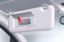 Ergonomia e conforto Arrumações dianteiras Pala de sol Porta-luvas com refrigeração Porta-objectos do condutor F Com a