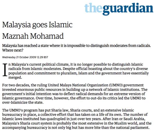 Malásia: à deriva para o Islão