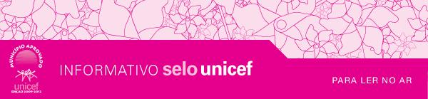08 novembro de 2010 Selo UNICEF realiza ciclo de capacitação em todo o País O 3º Ciclo de capacitação do Selo UNICEF Município Aprovado está sendo realizado em todo o Brasil, com a participação de