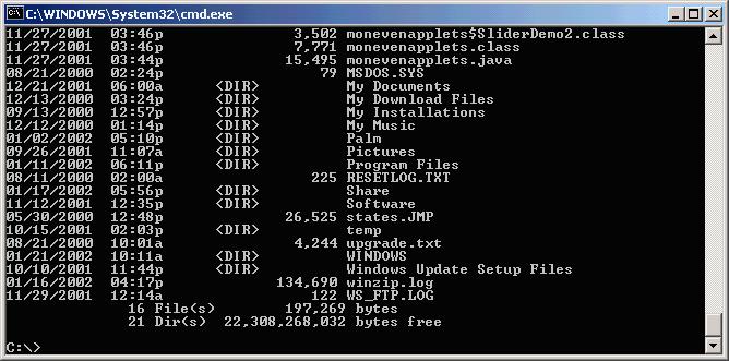 Linguagem de Comandos Modo de dar instruções ao computador directamente