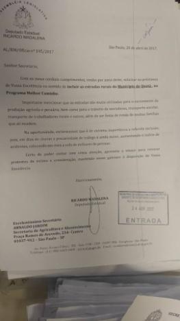 Lá foi anunciado o investimento em obras nos trechos de acesso ao Boa Vista e ao Graminha do programa Melhor Caminho, onde temos grande atuação e Quatá sempre foi uma de nossas prioridades (ver