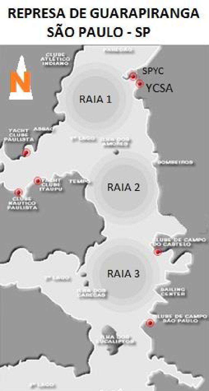 ANEXO A : ÁREA DE REGATAS Obs: Os mapas e desenhos das raias são