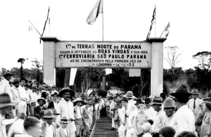 São Paulo- Paraná em Londrina, 1934 Chegada do