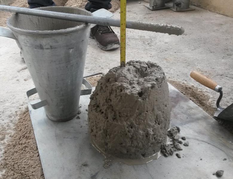 Figura 2 Slump Test Concreto com areia natural.