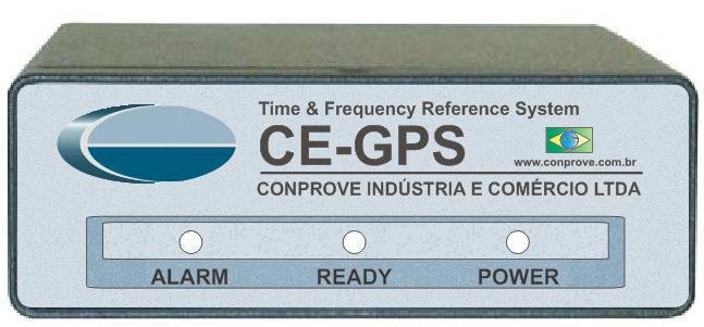 7. Status do CE-GPS INSTRUMENTOS PARA TESTES ELÉTRICOS A figura abaixo apresenta o painel frontal do CE-GPS. Figura 27 Existem três Leds na parte frontal do equipamento (ALARM READY - POWER).