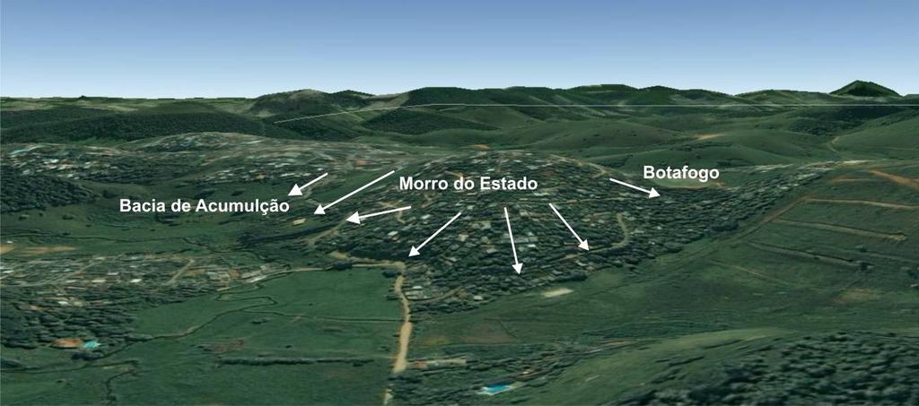 Figura 65 Direção do escoamento Morro do Estado e Botafogo.