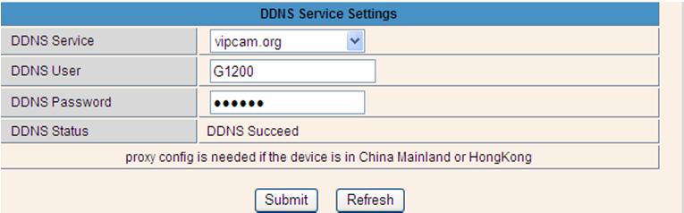 Assim, o endereço remoto é http://g1200.vipcam.org. Para a respetiva funcionalidade, tem de usar a função de reencaminhamento de porta do seu router.