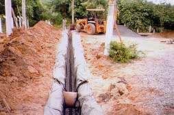 sumidouros em locais onde o nível do lençol