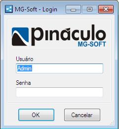 2.1 Acesso ao software de gravação do E1 Dê um duplo clique sobre o ícone do MG-Soft Server, na Área de Trabalho. Abrirá a janela de Login do MG- Soft (figura 8).