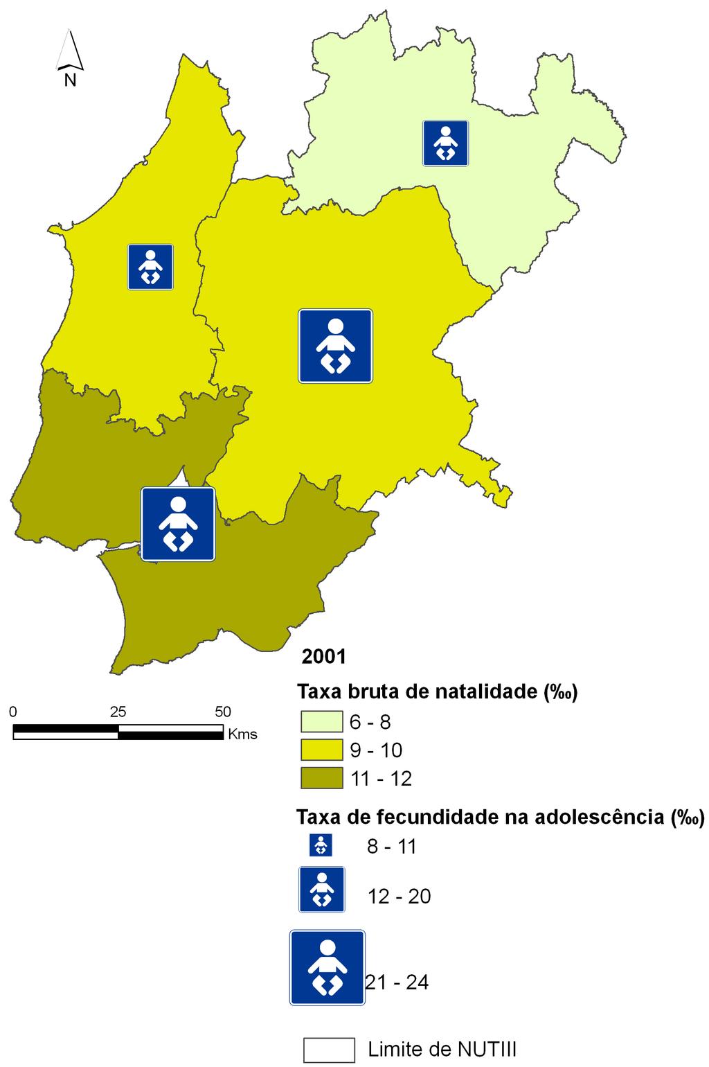 na adolescência ( ) Taxa bruta de natalidade ( ) Área Metropolitana de Lisboa 23,8