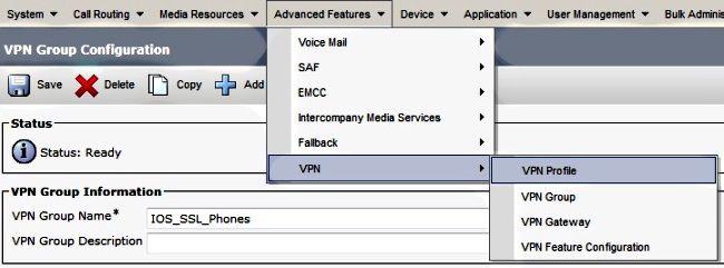 7. A fim configurar o perfil VPN, termine todos os campos que são identificados por meio de um asterisco (*).