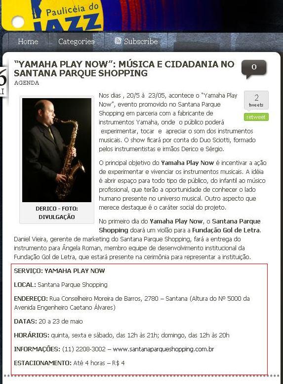 Pauta: Yamaha Play Now!