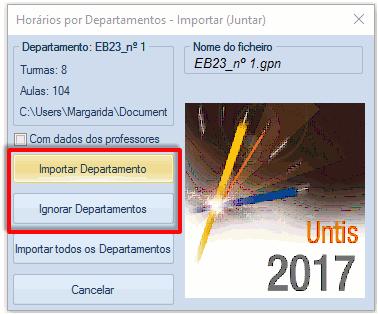 22 6.2 Importar Dados Base Novos dados base (ou seja, dados base que ainda não existem no ficheiro geral da escola) são integrados no ficheiro da escola.