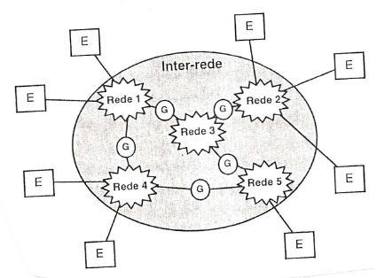 5.5 O Modelo de Referência TCP/IP 1969 ARPANET - 1a rede de pacotes Anos 70 - evolução para uma inter-rede, com interoperabilidade entre diferentes redes.