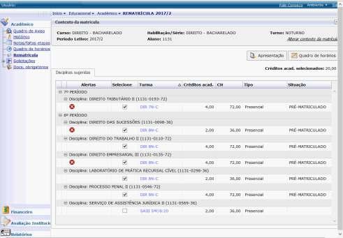 CONFLITO NA GRADE DE DISCIPLINAS