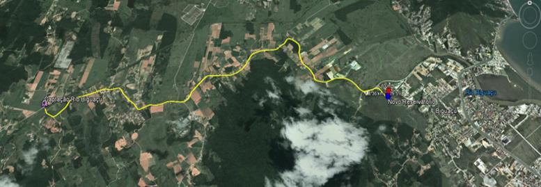 Projeto Rio Biguaçu Vazão: 600 l/s Estação de Recalque (ERAB) Adutora de 8 kms