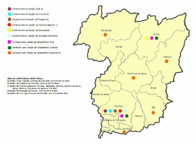 especializada (secções de trabalho, de família e menores e de execução).