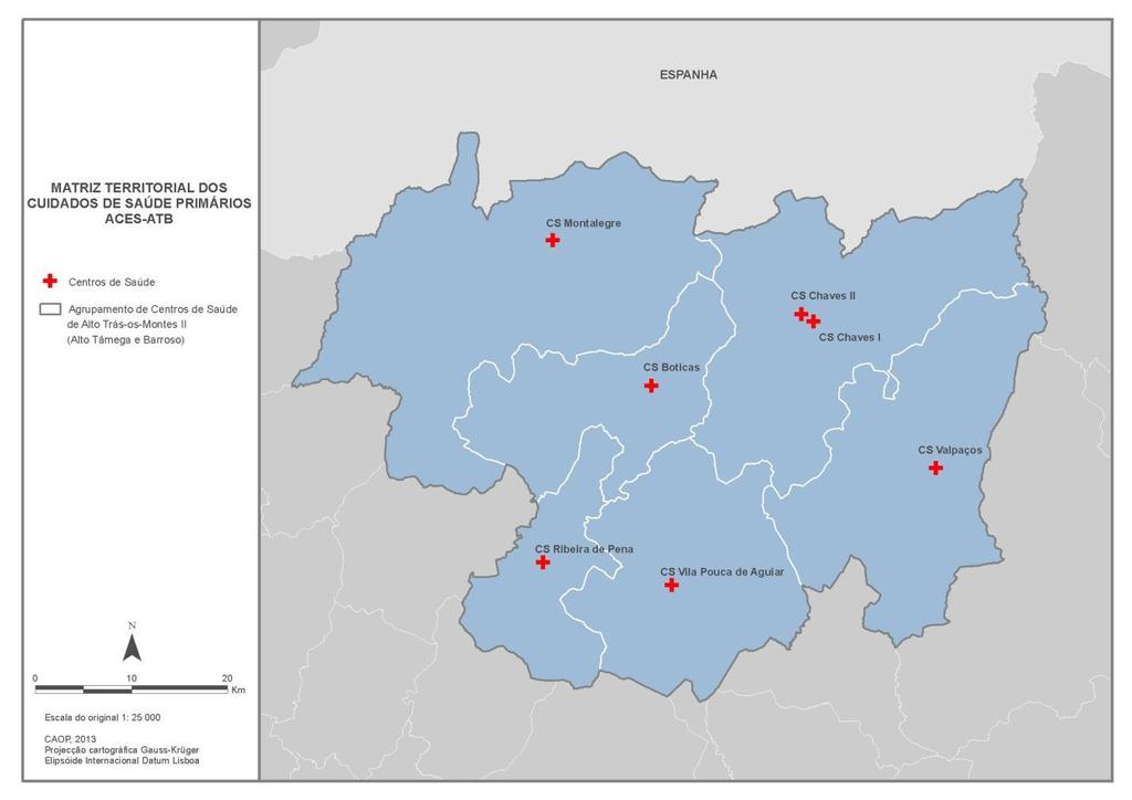 Na delimitação geográfica do ACES em questão, encontram-se localizados 7 prestadores associados (centros de saúde), os quais prestam cuidados de saúde primários a uma população alvo de cerca de 94.