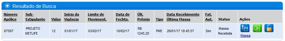 Processar faturas com movimentações (Arquivo) Para iniciar o processo de faturamento clique aqui