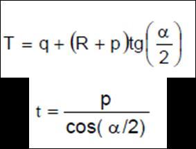 R recalculado c lc min lc adotado TS = PI