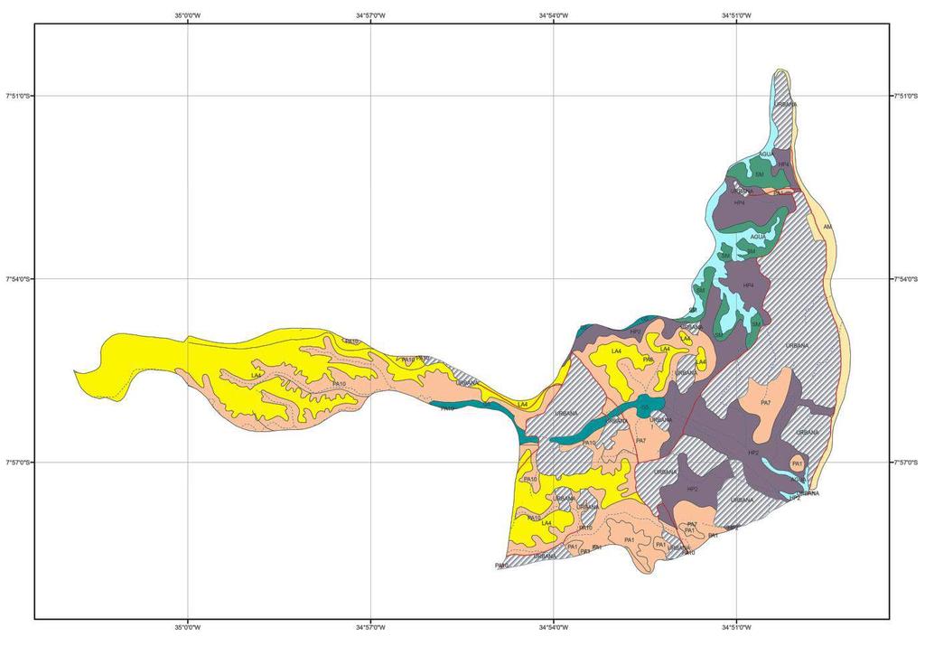 73 De acordo com o mapeamento de solos desenvolvido pela Embrapa, os solos predominantes na região são o latossolo amarelo, Podzólico amarelo e vermelho-amarelo, Podzol, solos de mangue, gleysolos,