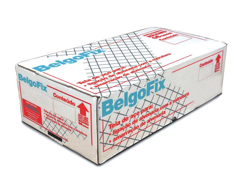 BelgoFix Telas Soldadas Galvanizadas para Alvenaria BelgoFix : marca registrada da Belgo Bekaert Arames BelgoFix são telas soldadas galvanizadas produzidas com fio de 1,65 mm de diâmetro e malha de x