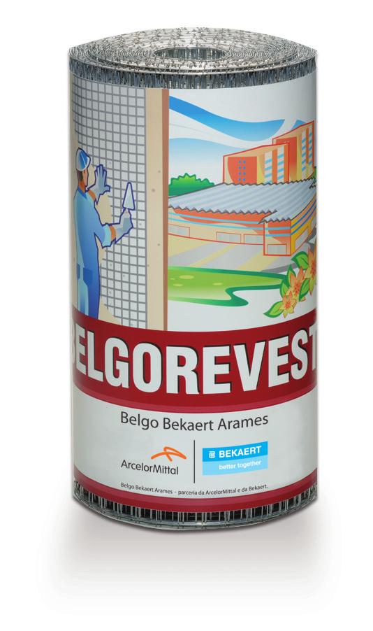 Tela BelgoRevest BelgoRevest : marca registrada da Belgo Bekaert Arames Garantia de Qualidade para Revestimentos As Telas BelgoRevest são recomendadas para aplicação nas regiões de estrutura e de