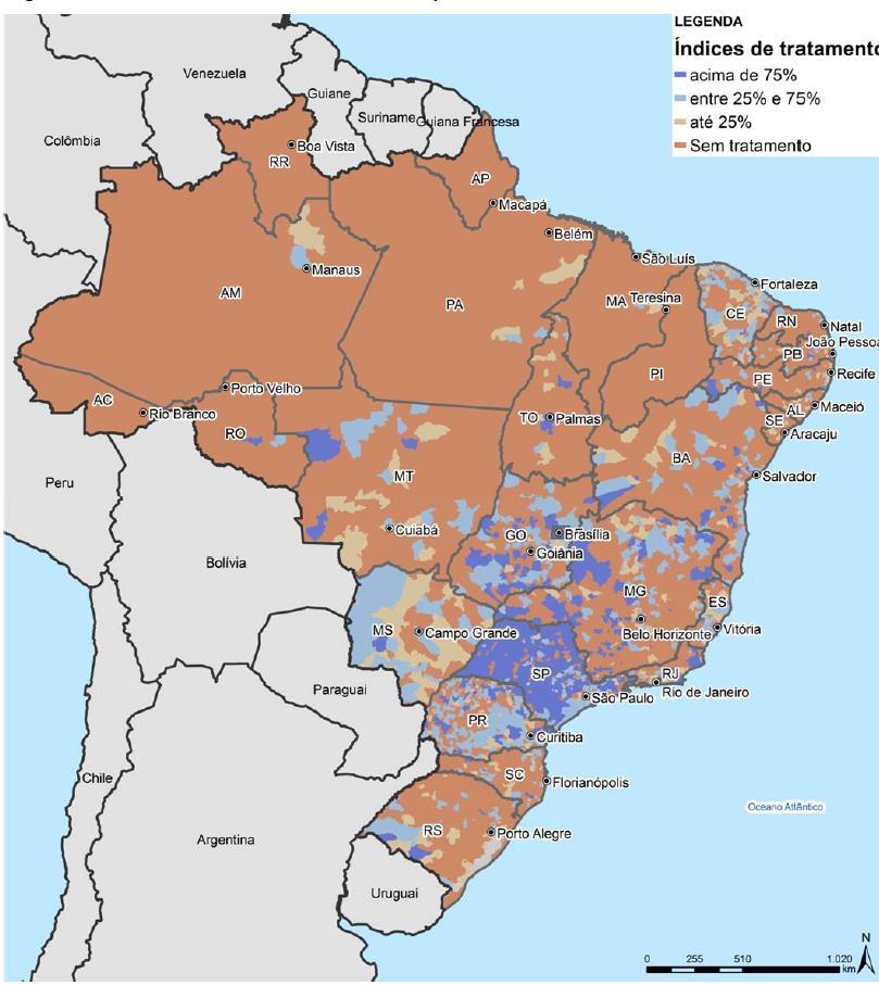 Fonte: ANA, 2016. Cenário do Esgoto no Brasil 70% de 5570 municípios não tem tratamento de esgoto; Aprox.