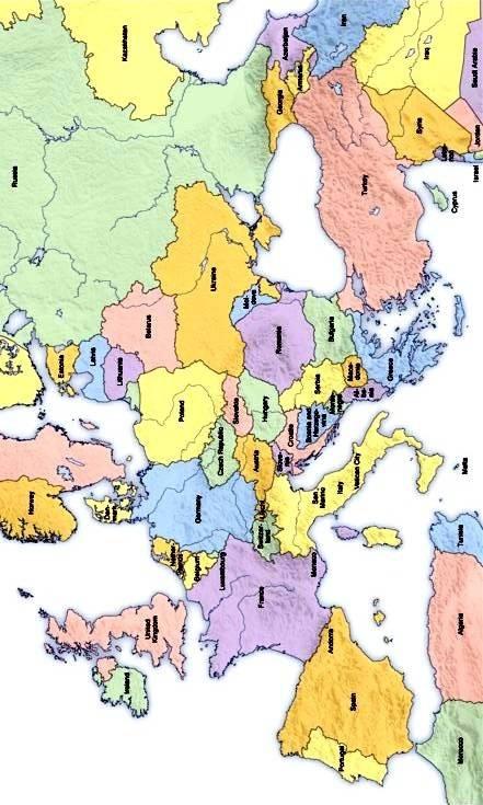 Mapa da Europa A Saga da Física