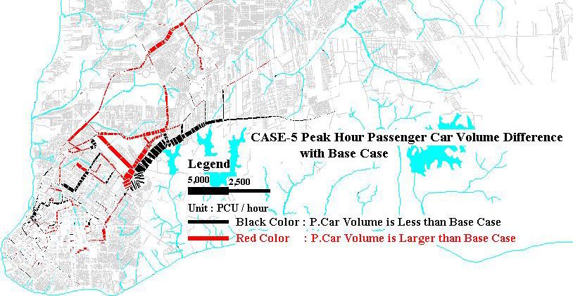 3) Avenida Primeiro de Dezembro Para avaliar a influência da Avenida Primeiro de Dezembro, em 2012, foi analisada a diferença dos volumes de tráfego nas vias entre o Caso-1 e Caso-5. A Figura 9.