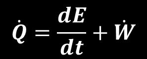 PRIMEIRA LEI DA TERMODINÂMICA A energia transferida pode ser expressa em termos de taxa de transferência
